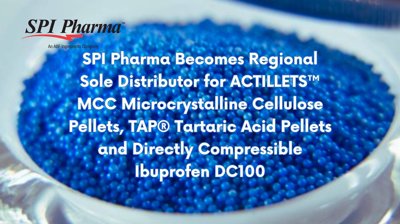 SPI Pharma Becomes Regional Sole Distributor for ACTILLETS™ MCC Microcrystalline Cellulose Pellets, TAP® Tartaric Acid Pellets and Directly Compressible Ibuprofen DC100