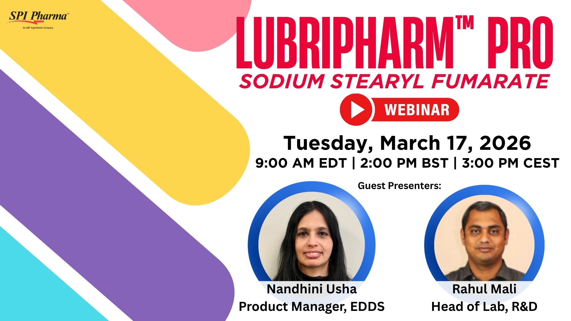 Lubripharm Pro Sodium Stearyl Fumarate Webinar